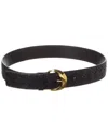 Bottega Veneta Essential Twist Intrecciato Leather Belt In Black