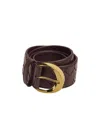 Bottega Veneta Essential Weaves Pattern Belt In Brown