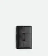 Bottega Veneta Cassette Flap Card Case In Black