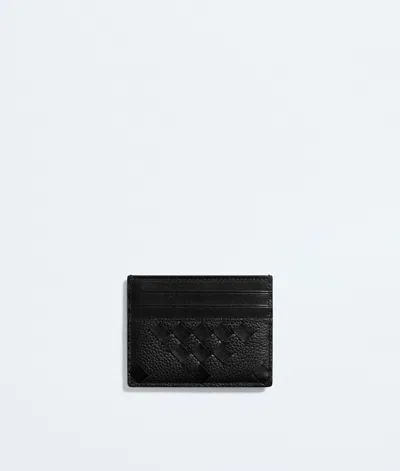 Bottega Veneta Intrecciato Credit Card Case In Black