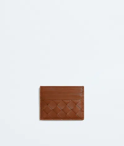 Bottega Veneta Bottega  Veneta Intrecciato Credit Card Case In Brown