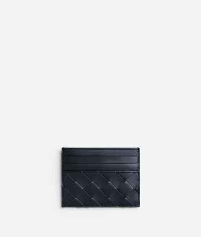 Bottega Veneta Intrecciato Credit Card Case In Deep Blue