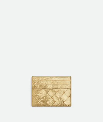 Bottega Veneta Intrecciato Credit Card Case In Neutral