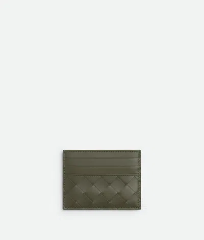 Bottega Veneta Intrecciato Credit Card Case In Green