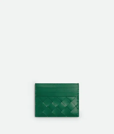 Bottega Veneta Intrecciato Credit Card Case In Green