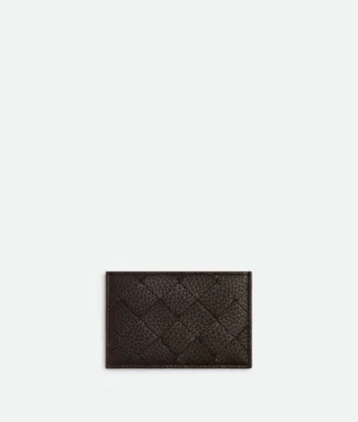 Bottega Veneta Intrecciato Credit Card Case In Brown