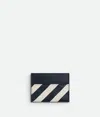Bottega Veneta Intrecciato Credit Card Case In Space/chalk