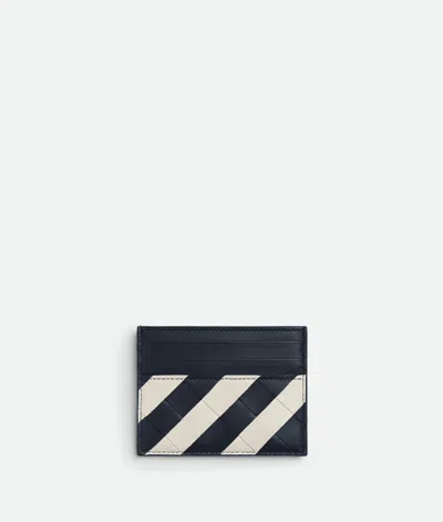 Bottega Veneta Intrecciato Credit Card Case In Space/chalk