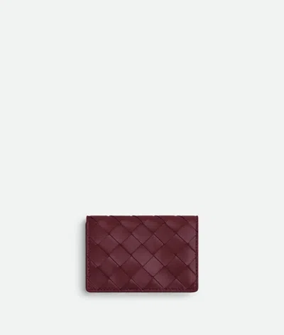 Bottega Veneta Intrecciato Business Card Case In Barolo