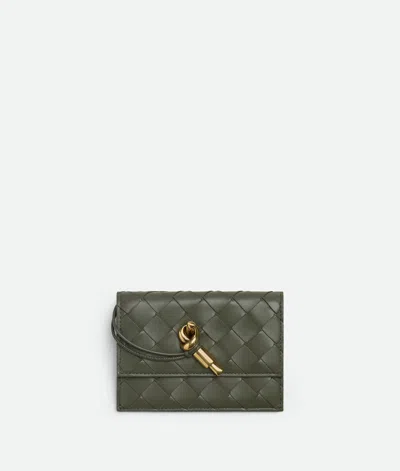 Bottega Veneta Andiamo Zipped Card Case In Green