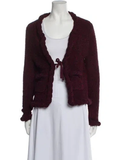 Pre-owned Bottega Veneta Evening Jacket In Burgundy