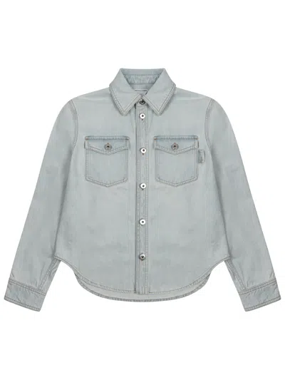 Bottega Veneta "extra Bleach" Denim Shirt In Blue