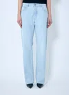 Bottega Veneta Women Extra Bleach Dirty Denim Jeans In Blue
