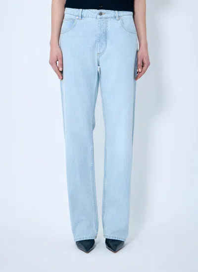 Bottega Veneta Extra Bleach Dirty Denim Jeans In Blue