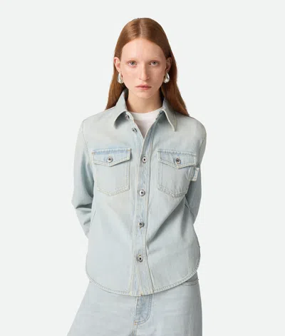 BOTTEGA VENETA CHEMISE EN DENIM ULTRA-DÉCOLORÉ