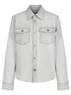 Bottega Veneta Womens Extra Bleached Denim Jacket Light Blue In Blue