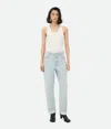 Bottega Veneta Extra Bleached Turned Up Jeans In Light Blue