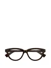 Bottega Veneta Bv1366o Linea Triangle Eyeglasses In Black