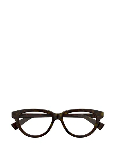 Bottega Veneta Bv1366o Linea Triangle Eyeglasses In Brown