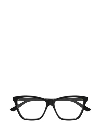 Bottega Veneta Bv1421o Linea Logo Eyeglasses In Black