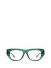 Bottega Veneta Green Crystal Transparent Acetate Glasses In Green