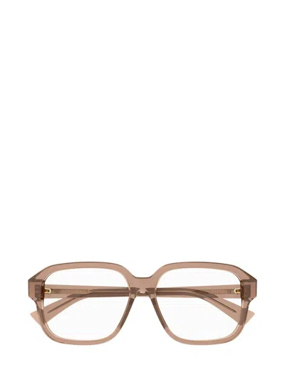 Bottega Veneta Geometric Frame Flat Mirror In Nude