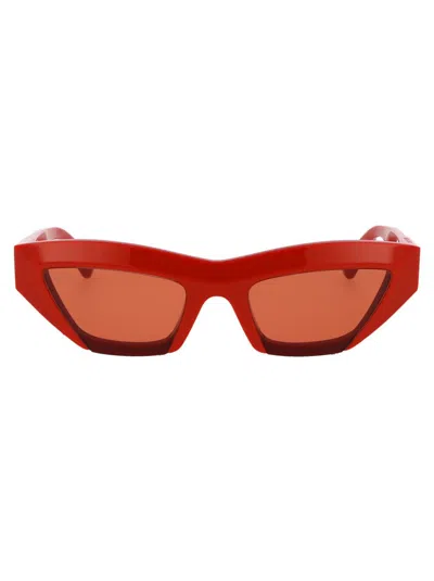 Bottega Veneta Eyewear In 004 Orange Orange Orange