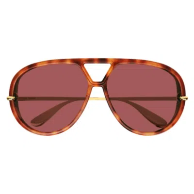 Bottega Veneta Eyewear Aviator Frame Sunglasses In Multi