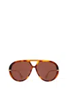 BOTTEGA VENETA BOTTEGA VENETA EYEWEAR AVIATOR FRAME SUNGLASSES