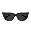 Bottega Veneta Black Cat-eye Sunglasses