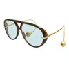 Bottega Veneta Brown Drop Aviator Sunglasses In 007 Havana