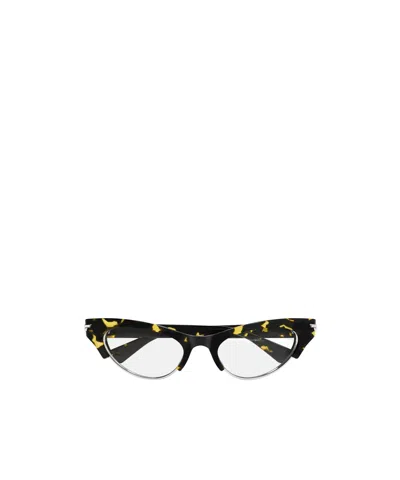 Bottega Veneta Eyewear Cat Eye Frame Glasses In Brown