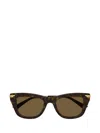 Bottega Veneta Eyewear Cat-eye Frame Sunglasses In Green