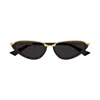 Bottega Veneta Eyewear Classic Cat Eye Sunglasses In Black