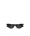 Bottega Veneta Eyewear Classic Cat Eye Sunglasses In Black