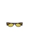 Bottega Veneta Havana-havana-brown Recycled Acetate Sunglasses In Green
