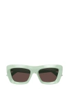 Bottega Veneta 53mm Rectangular Sunglasses In Green
