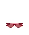 Bottega Veneta Eyewear Classic Cat Eye Sunglasses In Red
