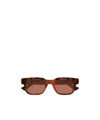 Bottega Veneta Eyewear Classic Squared Sunglasses In Brown