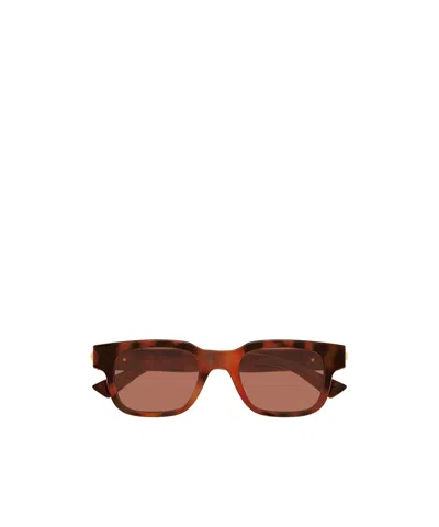 Bottega Veneta Eyewear Classic Squared Sunglasses In Brown