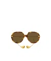 Bottega Veneta Eyewear Drop Squared Sunglasses In Green