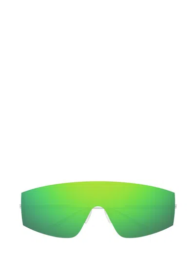 Bottega Veneta Bv1299s-003 - Green Sunglasses In Silver