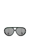Bottega Veneta Bv1273s Linea Unapologetic 008 Green Silver Grey Sunglasses In Green