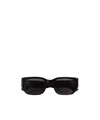 Bottega Veneta Eyewear Intrecciato Square Sunglasses In Black