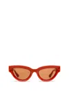 Bottega Veneta Womens Orange 6j000413 Bv1249s Cat Eye-frame Injected Sunglasses In Orange