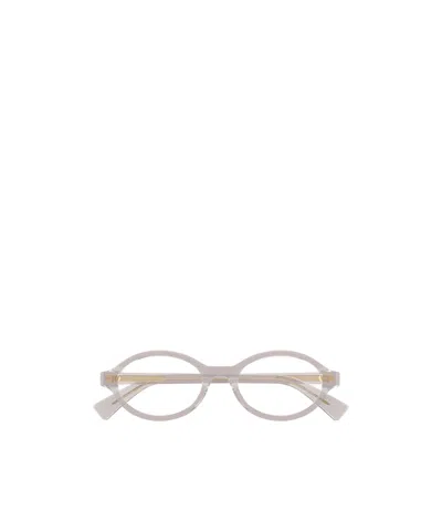 Bottega Veneta Eyewear Oval Frame Glasses In Purple