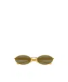 Bottega Veneta Eyewear Oval Frame Sunglasses In Brown