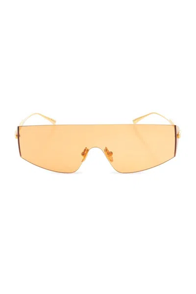 Bottega Veneta Eyewear Oversized Frame Sunglasses In Gold