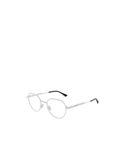 Bottega Veneta Eyewear Panthos Frame Glasses In White