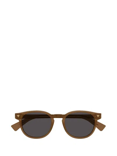 Bottega Veneta Eyewear Panthos Frame Sunglasses In Brown